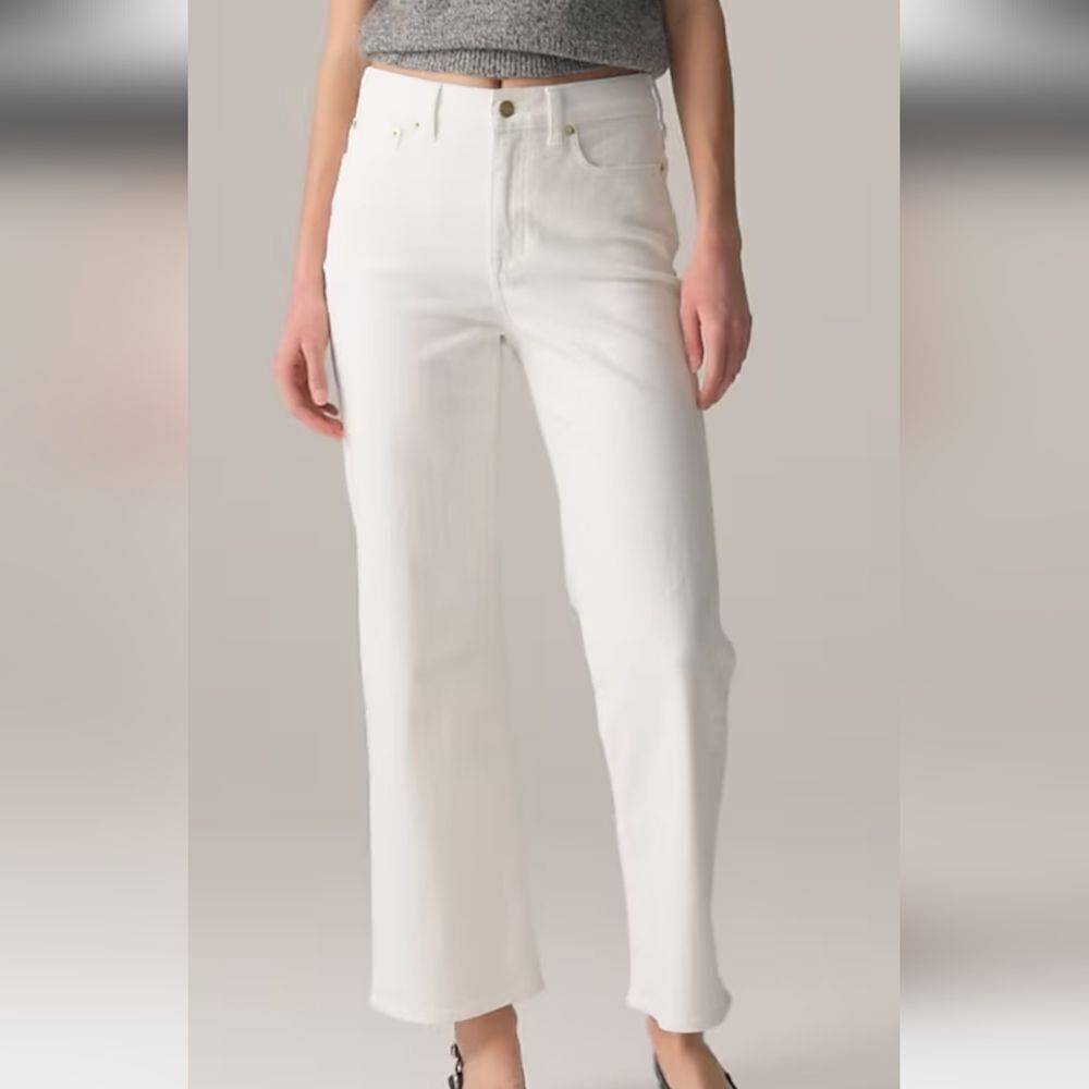 J. Crew White Straight Leg Denim - Picture 2 of 7